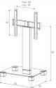 Sonorous TV Möbel Standfuss pl2511-c-inx mit halterung klarglas