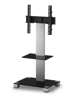 Sonorous TV Möbel Standfuss pl2515-b-inx mit halterung schwarzglas