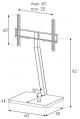 Sonorous TV Möbel Standfuss pl2700-grp-slv design graphite glas