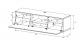 TV Möbel Sonorous lowboard Studio sta160f-blk-cwn-bs, Wallnuss