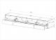 Sonorous Sideboard EX260-WHT-FD Verre Blanc 260cm