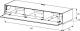 TV Lowboard Sonorous Elements EX35-F-2, Klappe, h=28.5 cm
