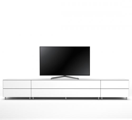 TV Möbel Lowboard 290 cm Epure SALON K2 Weissglas