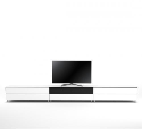 TV Möbel Lowboard 390 cm Epure SALON SOUND K4 Weissglas
