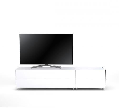 TV Möbel Lowboard 195 cm Epure LOFT K1 Weissglas Satiniertes