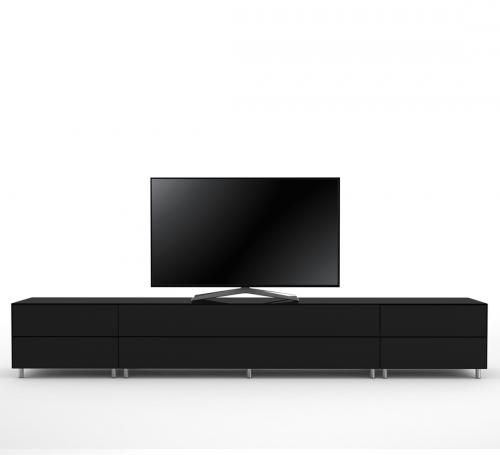 Meuble TV Design 290 cm Epure SALON K2 Verre Noir