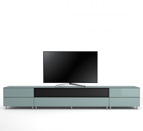 TV Möbel Lowboard 290 cm Epure SALON SOUND K3 Nordic Blauglas