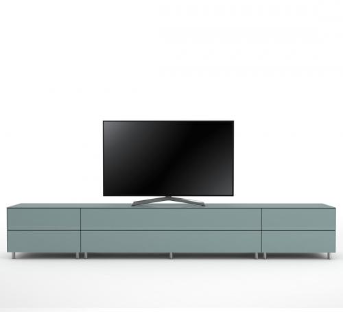 TV Möbel Lowboard 290 cm Epure SALON K2 Nordic Blauglas
