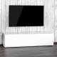 TV Möbel Sonorous lowboard Studio st160f-wht-wht-bs, Weissglass