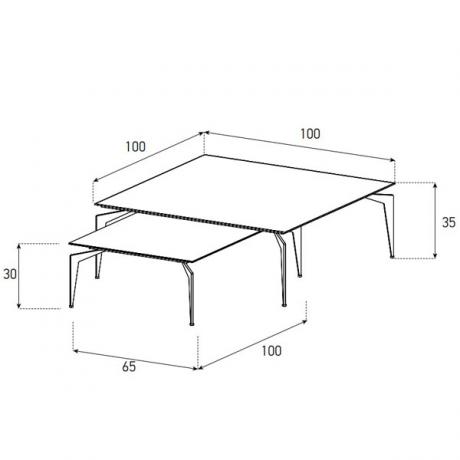 Sonorous Couchtisch  CT-SET1-BMR