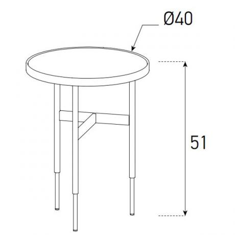 Sonorous Beistelltisch CT-SET-4-B