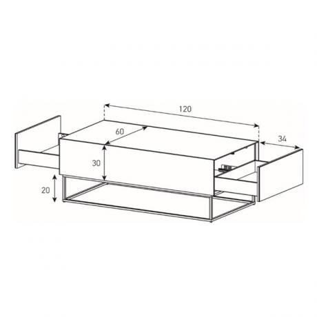 Sonorous Beistelltisch ES90-CG2