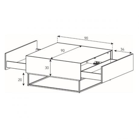 Sonorous Beistelltisch ES91-CG2