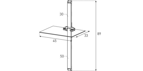 Sonorous TV Möbel pl2610-c-slv mit kabelkanal klarglas