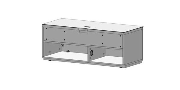 TV Möbel Sonorous Studio sta110i-wht-wht-bs, IR freundliches Weissglass