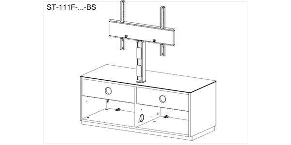 TV Möbel Sonorous lowboard Studio sta110f-wht-oak-bs, Eiche-Weiss