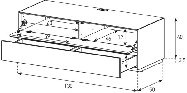 TV Möbel Sonorous Elements Design TV Möbel, EX10-FD-GRP-GRP-2, Klappe / Schublade