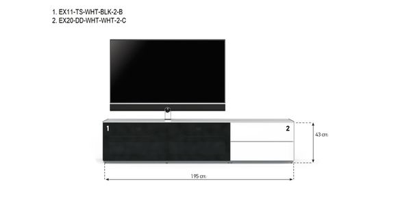 TV Möbel Sonorous Elements Lowboard Wohnkombination LC10