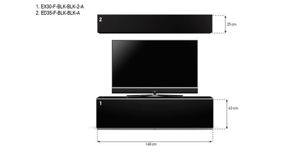 TV Möbel Sonorous Elements Lowboard Wohnkombination LC13