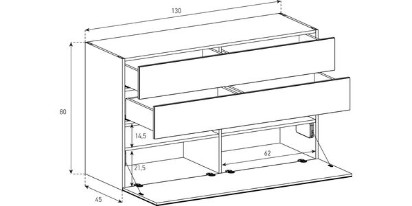 Kommoden Sonorous Elements Sideboard SB13083, H=80 cm