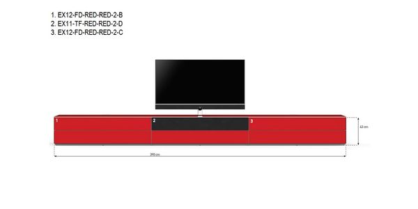 TV Möbel Sonorous Elements Lowboard Wohnkombination LC14.B
