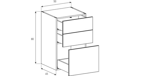 Kommoden Sonorous Elements Sideboard SB5083, H=80 cm