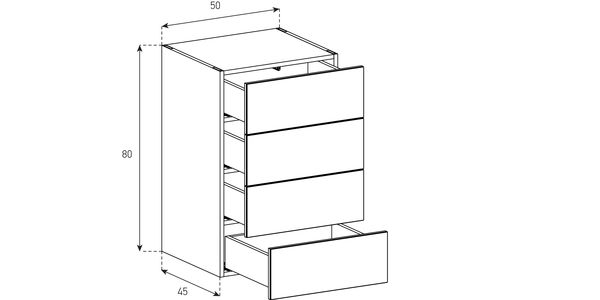 Kommoden Sonorous Elements Sideboard SB5085, H=80 cm