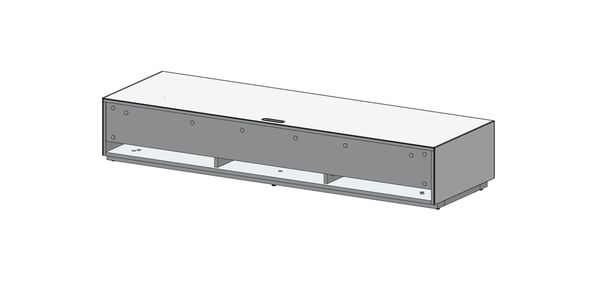 Lowboard TV Sonorous Elements EX17-TS-2, avec Abattant Textile, H=28.5