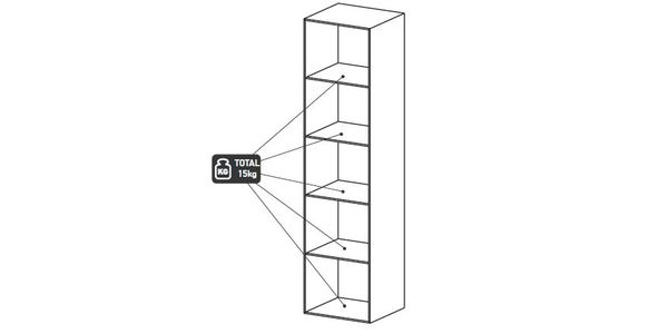 sonorous elements OP90, Offen regale mit rückwand