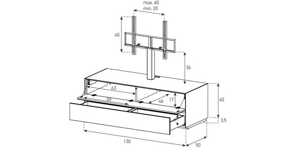 TV Möbel Sonorous Elements Lowboard  LC21