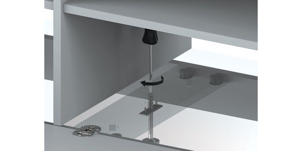 Sonorous Elements Design TV Möbel, EX12-TS-BLK-BLK2, Glas und Stoff-front Akustik