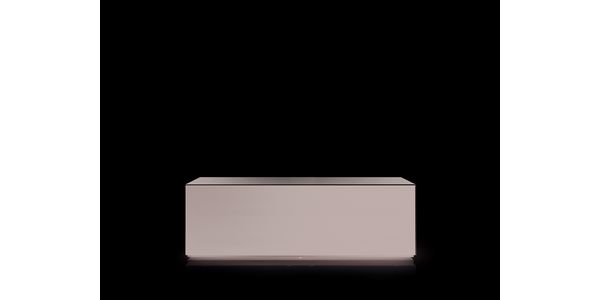 Sonorous Elements Design TV Möbel, EX12-TS-BLK-BLK2, Glas und Stoff-front Akustik