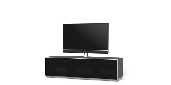 Sonorous Elements Design TV Möbel, EX31-TC-GRP-BLK-8-A Stofffront Akustik b=160 cm,  mit halterung