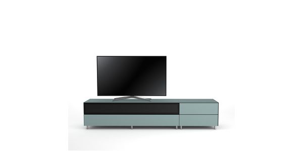 TV Möbel Lowboard 225 cm Epure LOFT SOUND K3 Nordic Blauglas Satiniertes