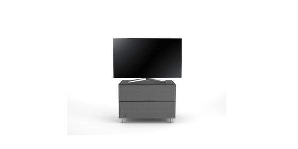 TV Möbel Lowboard 225 cm Epure PRATIK Glitzernder Graphitglas