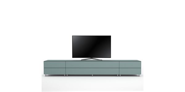 TV Möbel Lowboard Epure SALON K2 Nordic Blauglas Satiniertes