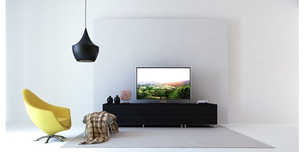 TV Möbel Lowboard 225 cm Epure LOFT K2 Weissglas