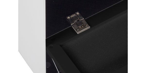 TV Möbel Lowboard Epure SINGLE SOUND L Weissglas Satiniertes