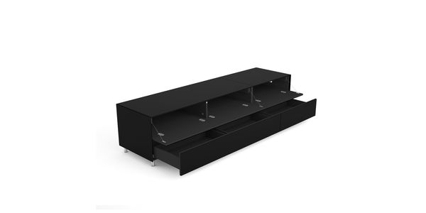 TV Möbel Lowboard 195 cm Epure LOFT K1 Nordic Blauglas Satiniertes