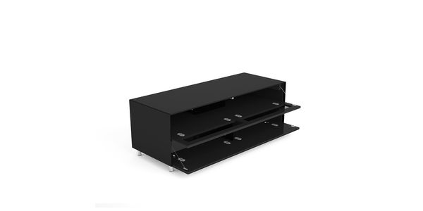 TV Möbel Lowboard 130 cm Epure SINGLE SOUND L Weissglas