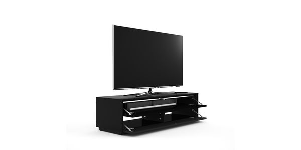 Fernsehmöbel Lowboard Schwarz SoChiQ, Soundbar, 120 cm