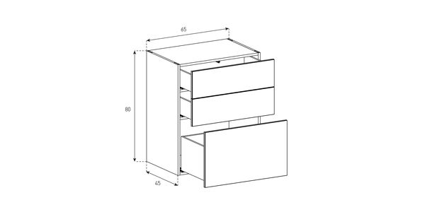 Nachtkommode Mattglas Epure Nyx BS
