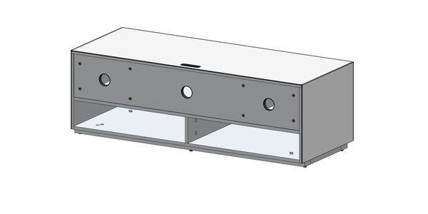 TV Lowboard Sonorous Elements EX12-PC-2 Akustik Perforierte Klappe