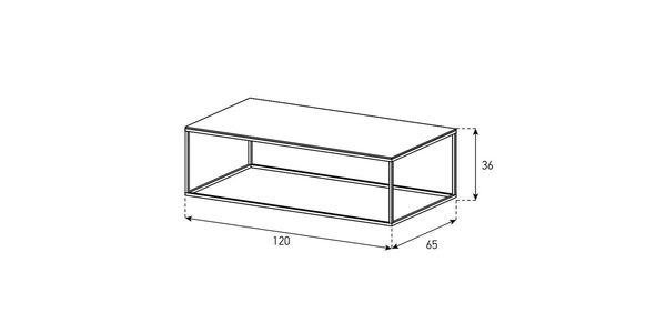 Sonorous Couchtish CTR-120G-BRD-BLK