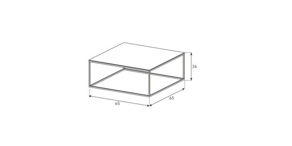 Sonorous Couchtisch CTS-65G-TRS-SLV