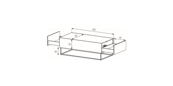 Sonorous Beistelltisch ES90-CG2