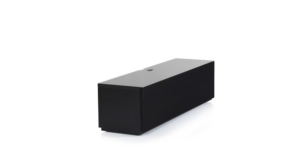 TV Möbel Sonorous lowboard Studio sta160t-blk-blk-bs, Schwarz-Schwarz Stoffbezug / Ideal für Integration von Center-Lautsprecher