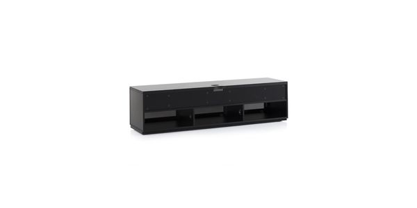 TV Möbel Sonorous lowboard Studio STA260t-blk-blk-bs, Schwarz-Schwarz Stoffbezug / Ideal für Integration von Soundbar