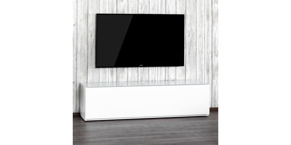 TV Möbel Sonorous lowboard Studio st160f-wht-wht-bs, Weissglass