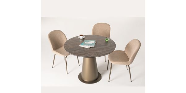 Table de Salle à Manger BESTË, Céramique, Rond 120 cm